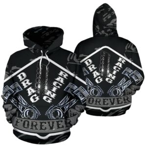 AOP Drag Racing Forever Hoodie NEW Grey 1.jpg