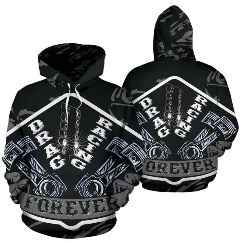 AOP Drag Racing Forever Hoodie NEW Grey 1.jpg