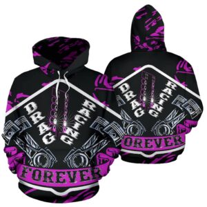 AOP Drag Racing Forever Hoodie NEW Pink 1.jpg