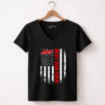 American Flag Best Dad Ever Fomula For 4th Of July 4 Womens V Neck.jpg