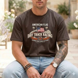 American Flag Dirt Track Racing Comfort Colors T Shirt 1.jpg