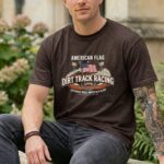 American Flag Dirt Track Racing Comfort Colors T Shirt 5.jpg