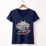 American Racing Dad Nascar 2 Womens V Neck.jpg