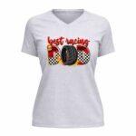 Best Racing Dad 4 Womens V Neck.jpg
