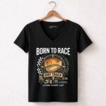 Born To Race Dirt Track 4 Womens V Neck.jpg
