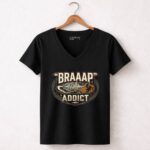 Braap Addict Dirk Bike 4 Womens V Neck.jpg