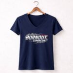 Burnout Coming On Funny Racing 2 Womens V Neck.jpg