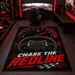 Chase The Redline Checkered Flag Rectangle Rug 1.jpg