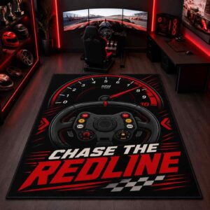 Chase The Redline Checkered Flag Rectangle Rug 1.jpg