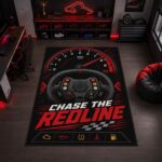 Chase The Redline Checkered Flag Rectangle Rug 2.jpg