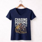 Chasing Podiums Dirt Bike 2 Womens V Neck.jpg