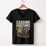 Chasing Podiums Dirt Bike 4 Womens V Neck.jpg