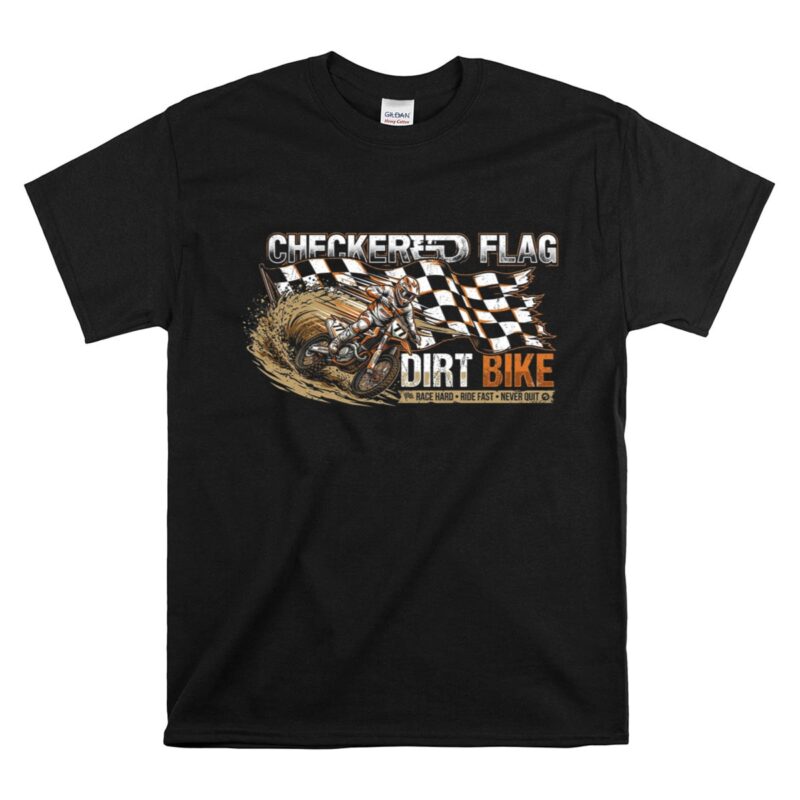 Checkered Flag Dirt Bike 1 T Shirt.jpg
