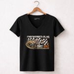 Checkered Flag Dirt Bike 4 Womens V Neck.jpg
