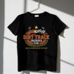 Checkered Flag Dirt Track 3 T Shirt.jpg