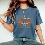 Checkered Flag Dirt Track Comfort Colors T Shirt 2.jpg