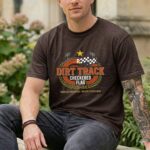 Checkered Flag Dirt Track Comfort Colors T Shirt 5.jpg