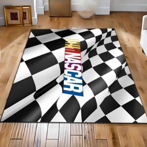 Checkered Flag Stock Car Racing Rectangle Rug 1.jpg