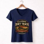 Classic Dirt Track Racing 2 Womens V Neck.jpg