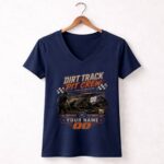 Custom Dirt Track Pit Crew Shirt Personalized TeamName 2 Womens V Neck.jpg