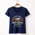 Custom Dirt Track Racing 2 Womens V Neck.jpg