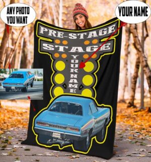 Custom Drag Racing Blanket Personalized Suede Fleece Racing Throw 1.jpg