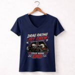 Custom Drag Racing Pit Crew Shirt Personalized Team Name 2 Womens V Neck.jpg