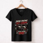 Custom Drag Racing Pit Crew Shirt Personalized Team Name 4 Womens V Neck.jpg