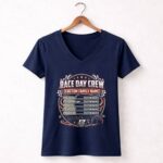 Custom Family Name Race Day Crew 2 Womens V Neck.jpg