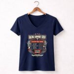 Custom Family Name Racing Support Crew 2 Womens V Neck.jpg