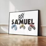 Custom Motocross Checkered Flag Wall Art 1.jpg