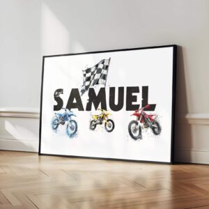 Custom Motocross Checkered Flag Wall Art 1.jpg