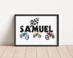 Custom Motocross Checkered Flag Wall Art 2.jpg
