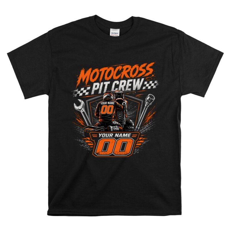 Custom Motocross Pit Crew Shirt —Personalized Team Name 1 T Shirt.jpg