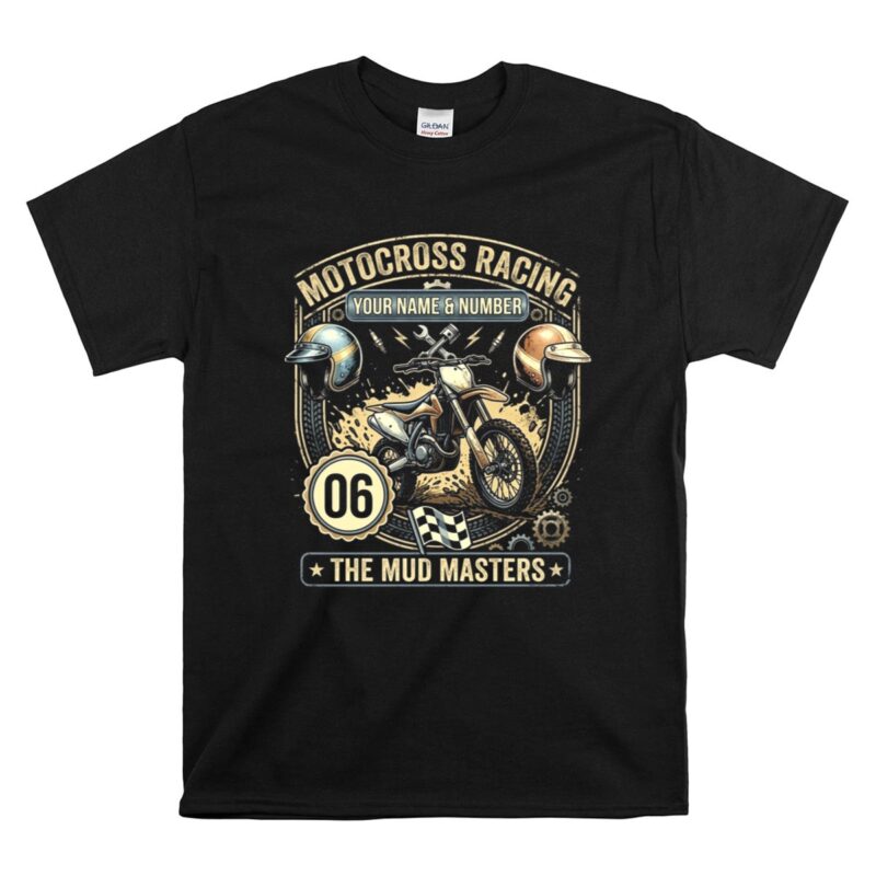 Custom Motocross Racing Shirt Personalized Name and Number 1 T Shirt.jpg