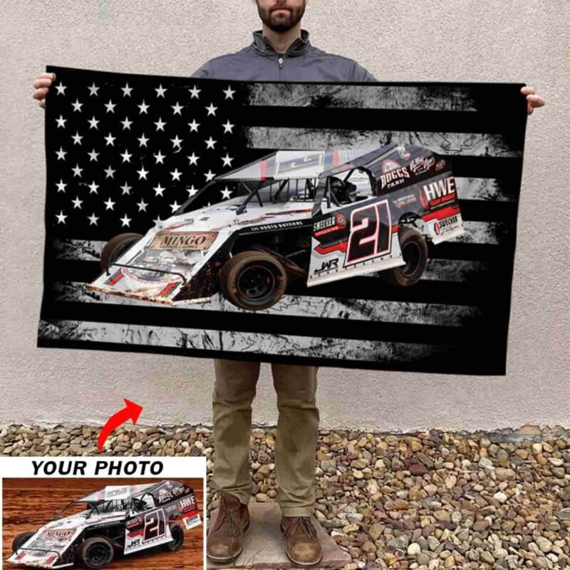 Custom Photo Modified Stock Car Racing Flag American House Flag 1.jpg