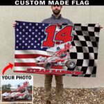 Custom Photo Name Number Sprint Car Racing Racing Checkered Flag Outdoor Flag 2.jpg