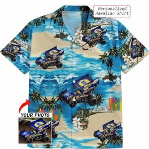 Custom Photo Sprint Car Racing Island Tropical Hawaiian Shirt 1.jpg