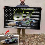 Custom Photo and Number Late Model Car Dirt Track Racing House Flag 3.jpg