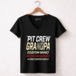 Custom Pit Crew Grandpa 4 Womens V Neck.jpg
