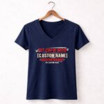 Custom Pit Crew Mom 2 Womens V Neck.jpg
