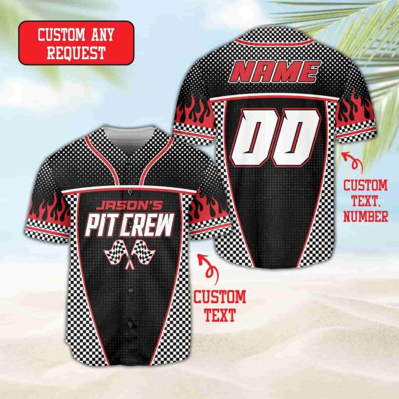 Custom Pit Crew Race Car Baseball Jersey 1.jpg
