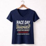 Custom Race Day Grandparent 2 Womens V Neck.jpg