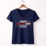 Custom Race Weekend Mom 2 Womens V Neck.jpg