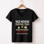 Custom Race Weekend Survival Team 4 Womens V Neck.jpg