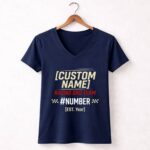 Custom Racing Dad Team 2 Womens V Neck.jpg