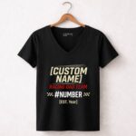 Custom Racing Dad Team 4 Womens V Neck.jpg