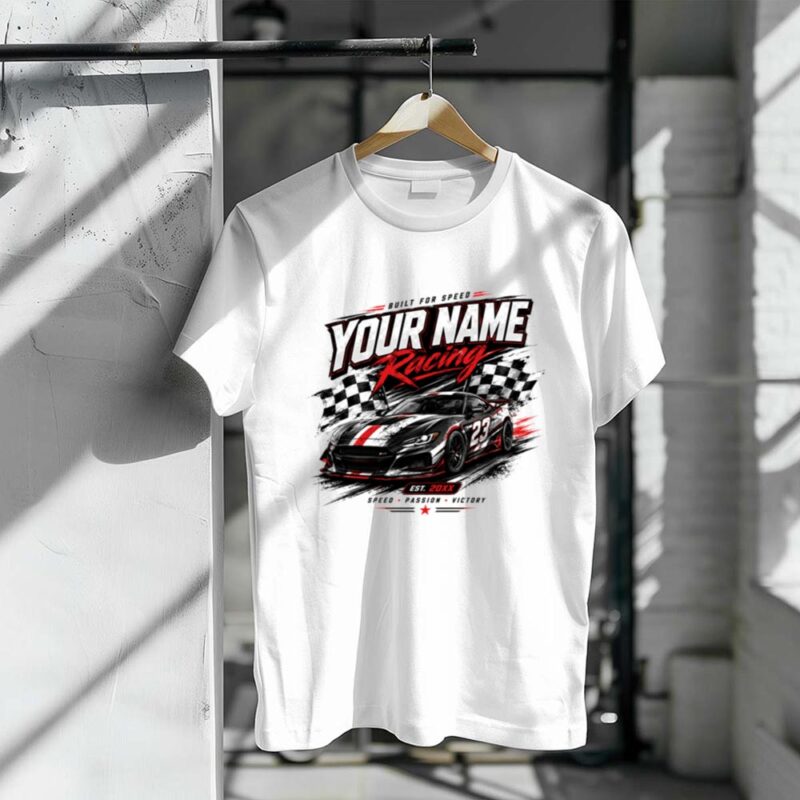 Custom Racing Personalized Checkered Flag 1 T Shirt.jpg