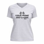 Custom Racing Your Name and Number 4 Womens V Neck.jpg