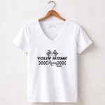 Custom Racing Your Name and Number 5 Womens V Neck.jpg